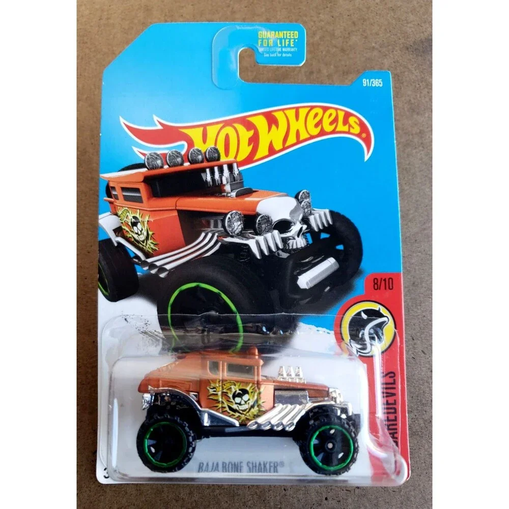 2017 Hot Wheels BAJA BONE SHAKER HW Daredevils #91/3 Satin Orange Off Road 6-SP